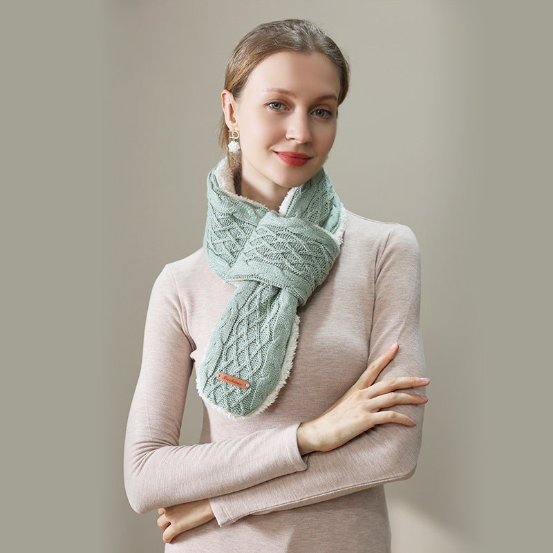 Electric Heating Scarf Knitted Jacquard USB