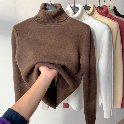 Turtle Neck Winter Sweater with Inner Fleece