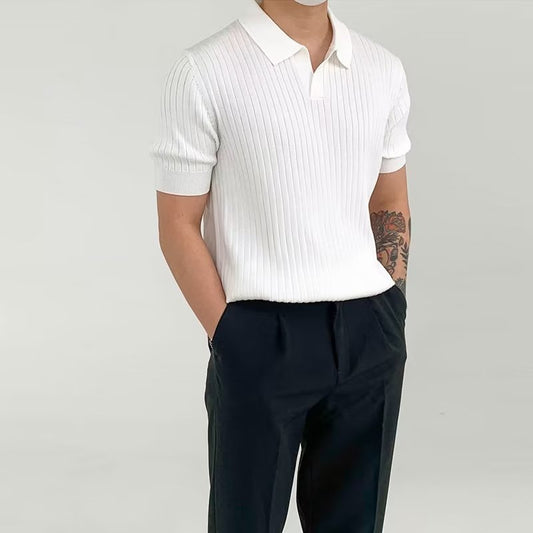 OLD MONEY Regal Ribbed Cotton POLO