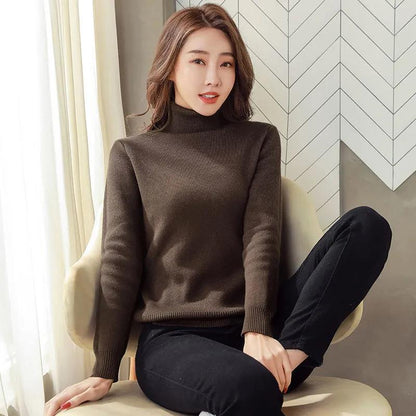 Turtle Neck Winter Sweater with Inner Fleece