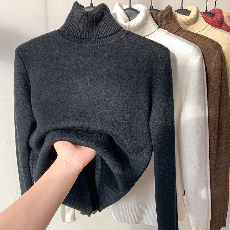 Turtle Neck Winter Sweater with Inner Fleece