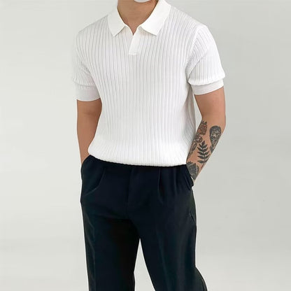 OLD MONEY Regal Ribbed Cotton POLO