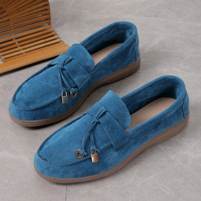 OLD MONEY Suede Lady Loafers