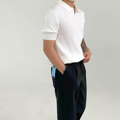 OLD MONEY Regal Ribbed Cotton POLO