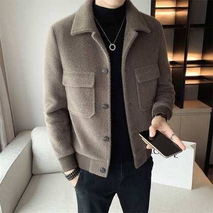 OLD MONEY Lapel Fur Coat